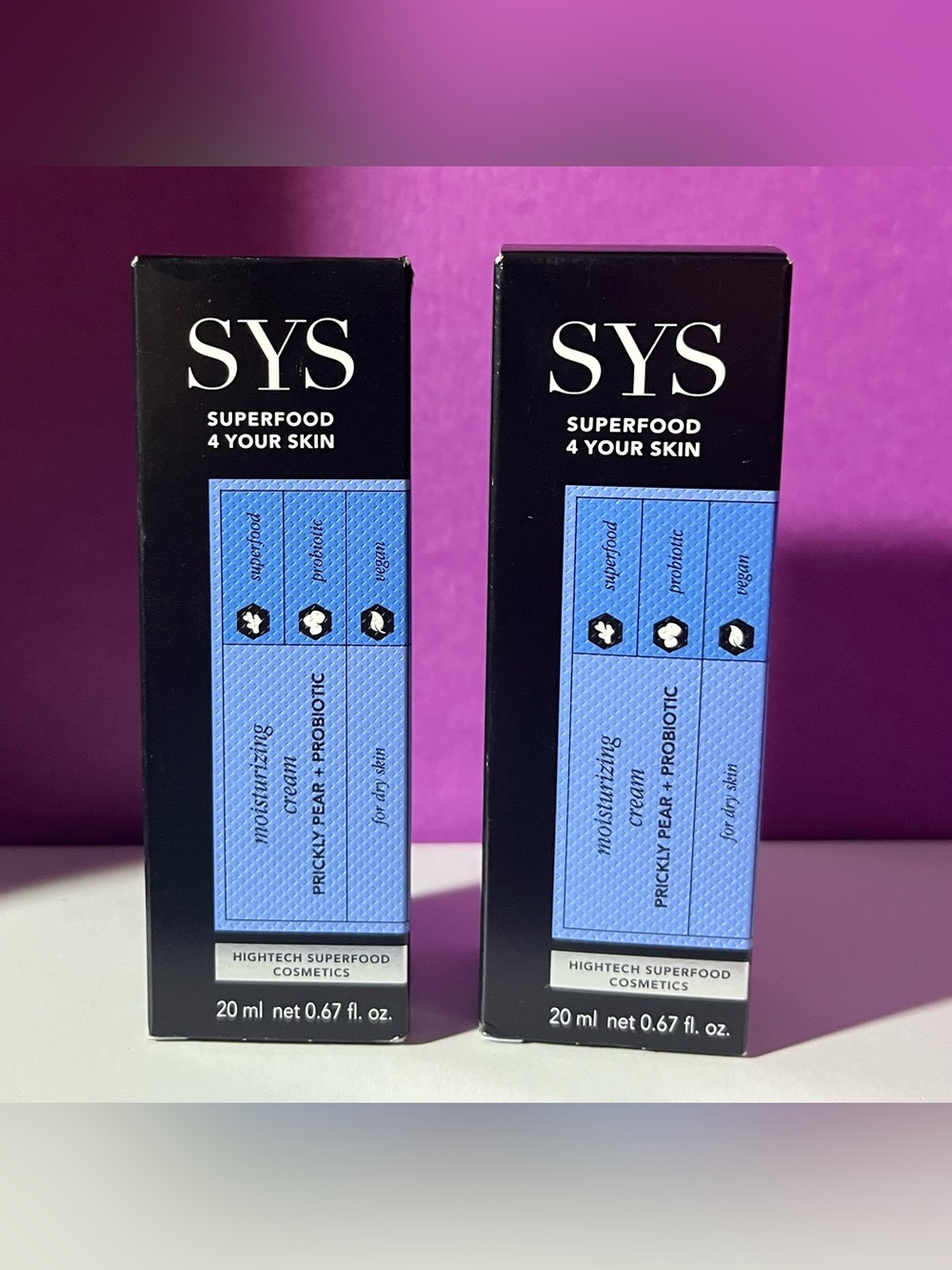 SYS - Moisturizing Cream with Prickly Pear + Probiotic.  2/$24